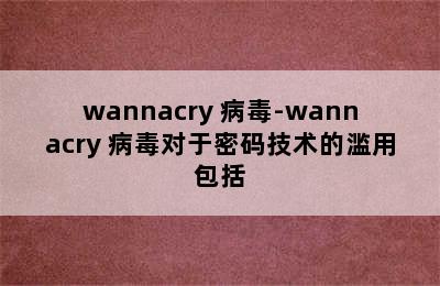 wannacry 病毒-wannacry 病毒对于密码技术的滥用包括